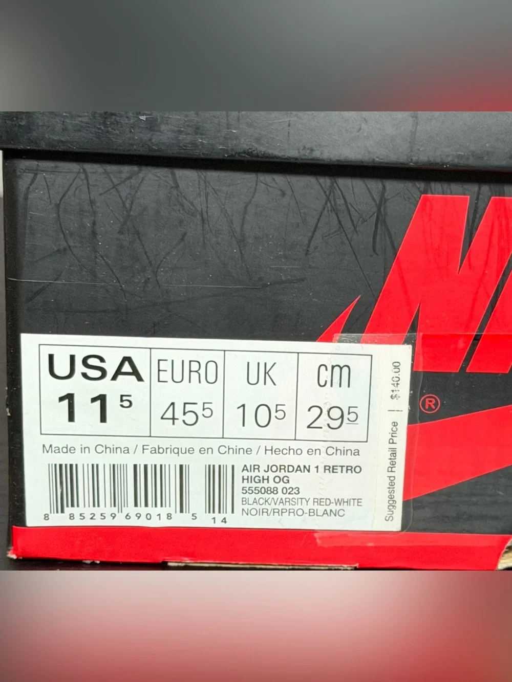 Size 11.5 - Air Jordan 1 Retro OG 2013 High Bred